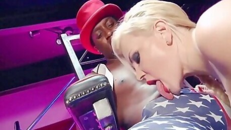 Blonde Hair Girl Loves Big Black Dick