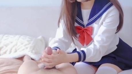 Petite Asian Schoolgirl In Uniform Pleases Her BF's Dick Like a Pro To Deserve a Creampie