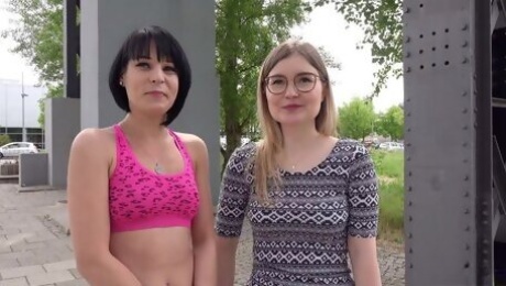 GERMAN SCOUT - TWO CANDID GIRLS FROM BERLIN I FIRST FFM TRIO AT REAL PICKUP SEX - Tiny emily